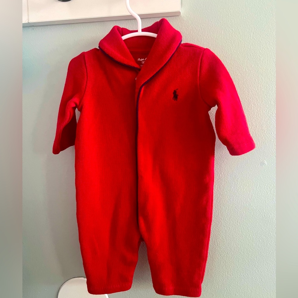 Polo Ralph Lauren red onesie